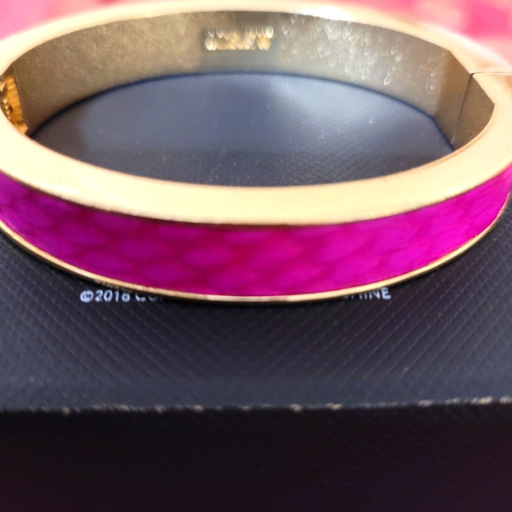 SOLD.SOLD.SOLD. J. Crew Snakeskin Pink Gold Hinged Bracelet